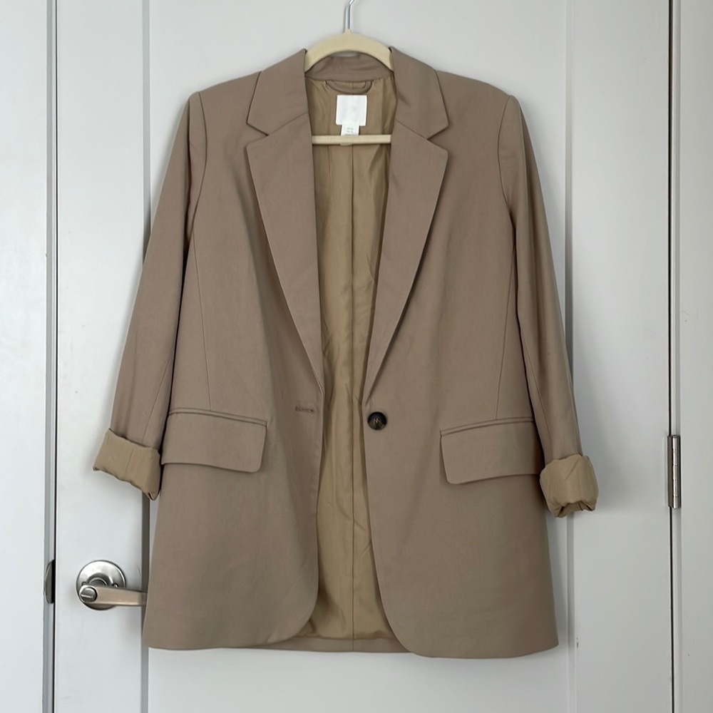 H&M camel boyfriend blazer